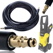 Tubo Alta Pressione 10m Click-Click – Compatibile con Idropulitrice Kärcher K2–K7 | Nylon Resistente, 180 Bar, 60°C