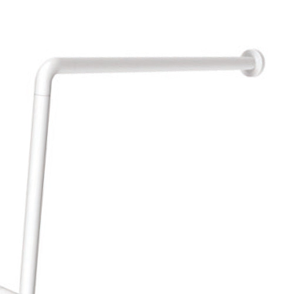 Barra maniglione parete e pavimento per disabili e terza etã€ destra o sinistra alluminio nylon bianco