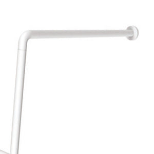 Barra maniglione parete e pavimento per disabili e terza etã€ destra o sinistra alluminio nylon bianco