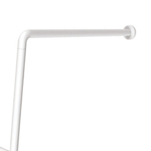 Barra maniglione parete e pavimento per disabili e terza etã€ destra o sinistra alluminio nylon bianco