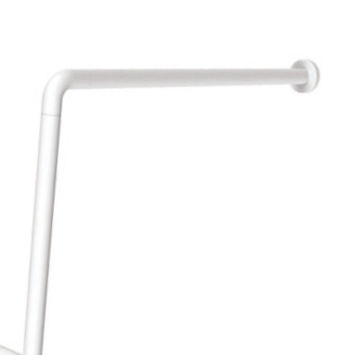 Barra maniglione parete e pavimento per disabili e terza etã€ destra o sinistra alluminio nylon bianco