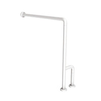 Barra maniglione parete e pavimento per disabili e terza etã€ destra o sinistra alluminio nylon bianco