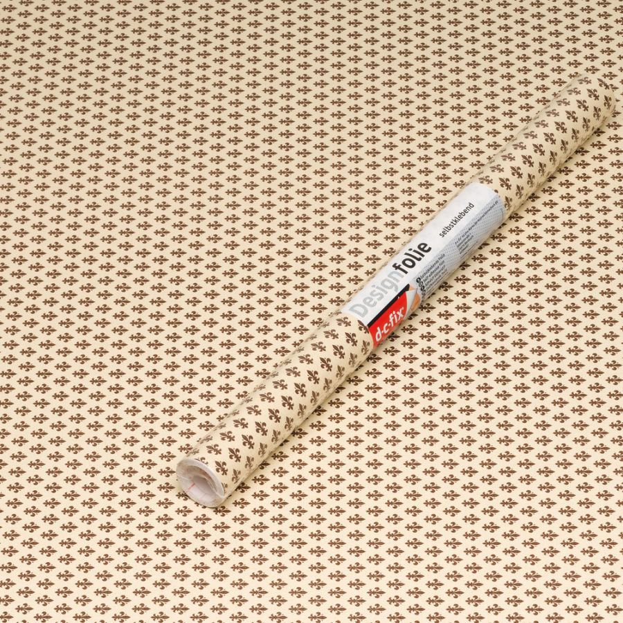 PLASTICA ADESIVA GIGLIO DI FIRENZE MARRONE DC-FIX MINI 45X200