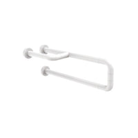 Barra maniglione fissa destra o sinistra per ausili disabili cm60 alluminio e nylon bianco
