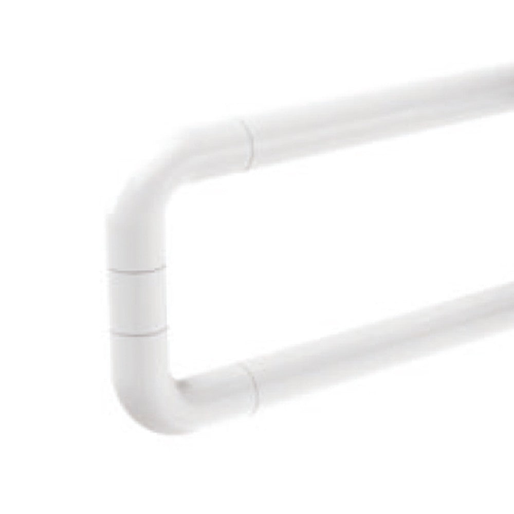 Barra maniglione fissa destra o sinistra per ausili disabili cm60 alluminio e nylon bianco