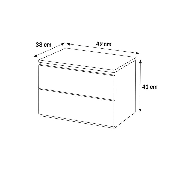 COMODINO SIMPLI OLMO 49X38XH41CM
