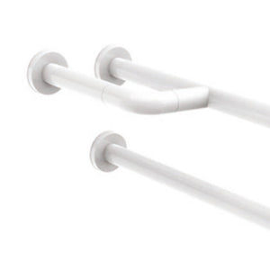 Barra maniglione fissa destra o sinistra per ausili disabili cm60 alluminio e nylon bianco