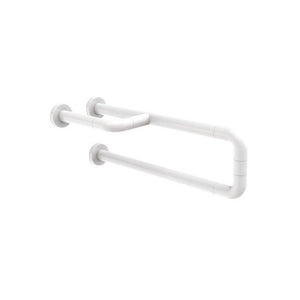 Barra maniglione fissa destra o sinistra per terza etã€ e disabili cm 80 alluminio nylon bianco