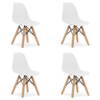 Sedia ergonomica Valora ZUBI con gambe in faggio bianco per bambini x4