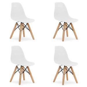 Sedia ergonomica Valora ZUBI con gambe in faggio bianco per bambini x4