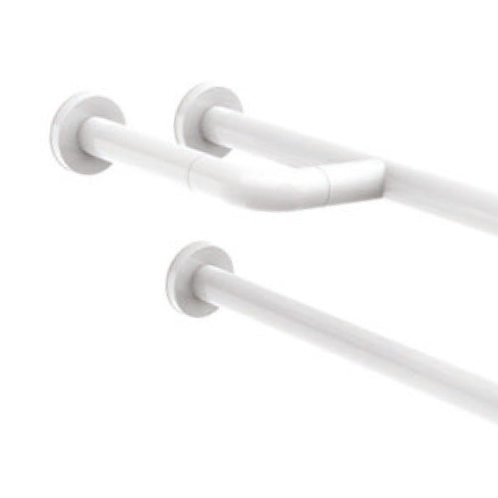 Barra maniglione fissa destra o sinistra per terza etã€ e disabili cm 80 alluminio nylon bianco