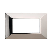 Placca Piramide Serie Moon 4P Colore Cromato Lucido Compatibile Con Bticino Axolute