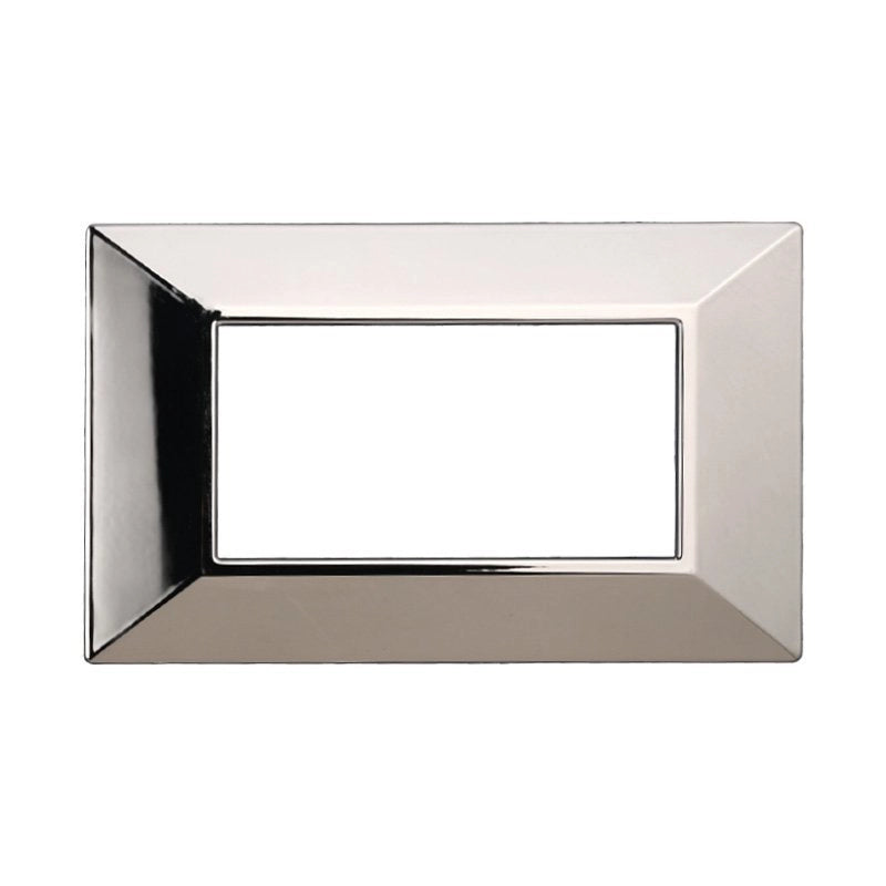 Placca Piramide Serie Moon 4P Colore Cromato Lucido Compatibile Con Bticino Axolute