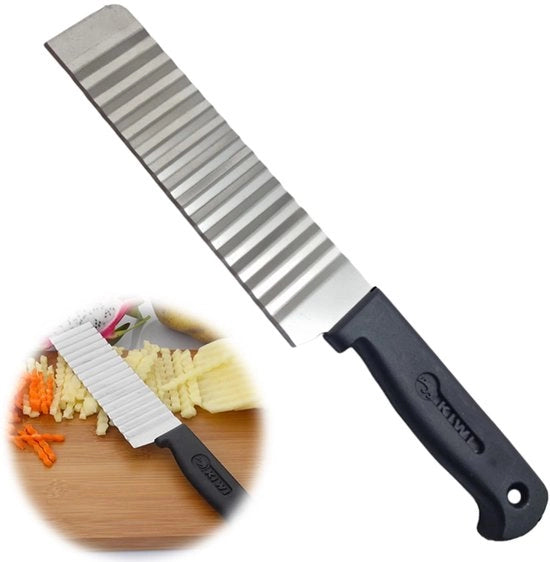 Snipatore di patate con piegatura - Golfsnippatore - Snipatore verdure - 1 pezzo - Acciaio inossidabile - Voumestruzione