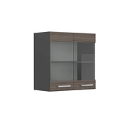 Vicco Mobile da cucina in vetro Grigio nobile 60 cm