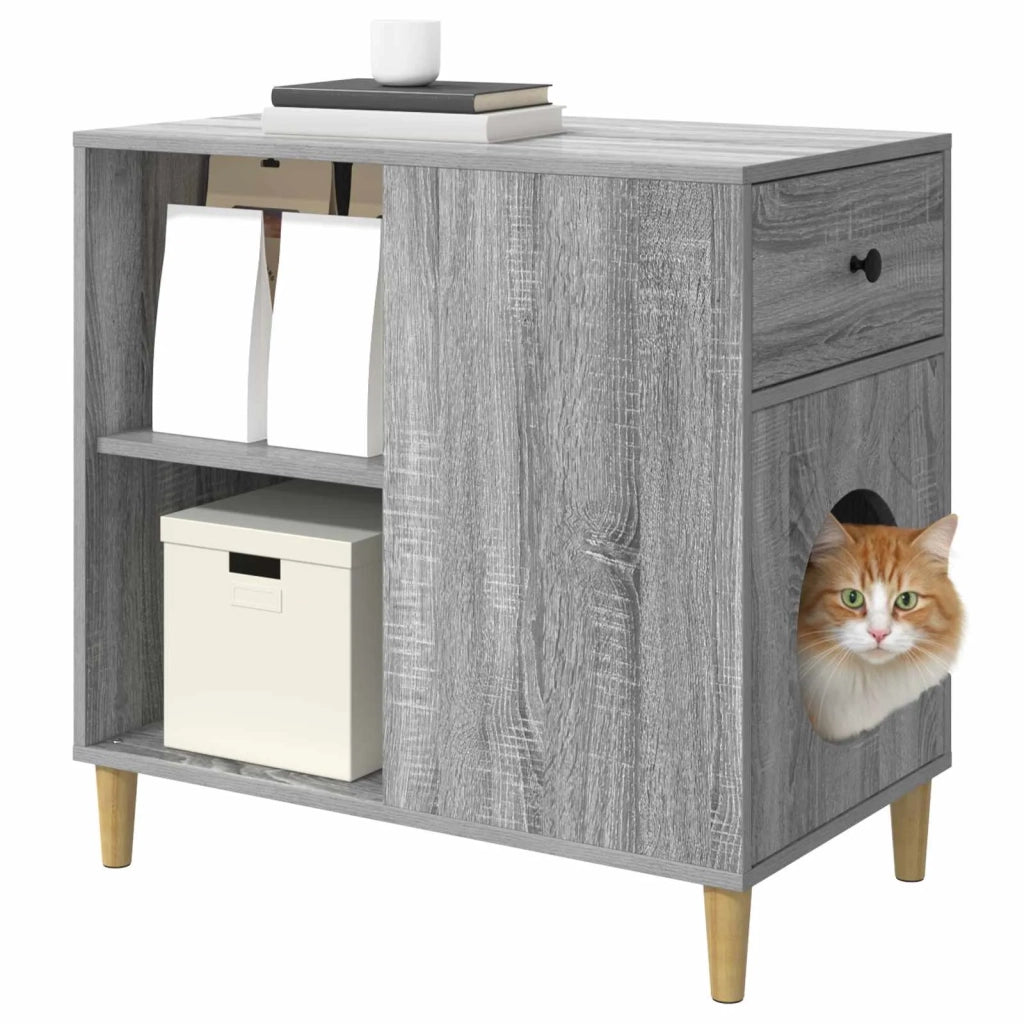 Casa per Gatti Grigio Sonoma 72 x 42.5 x 70 cm CFW1665520