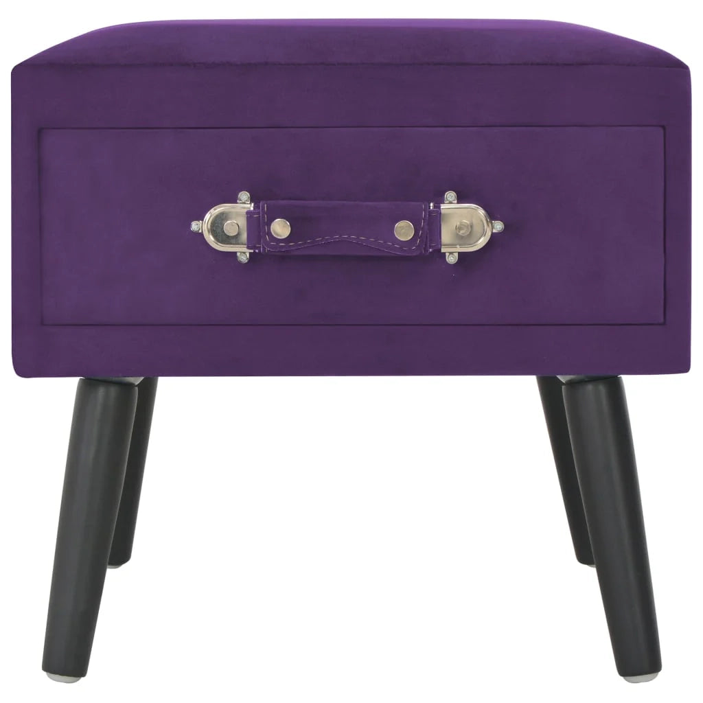 Comodino comodino cassettiera mobili per camera da letto viola scuro 40x35x40 cm velluto 1402063