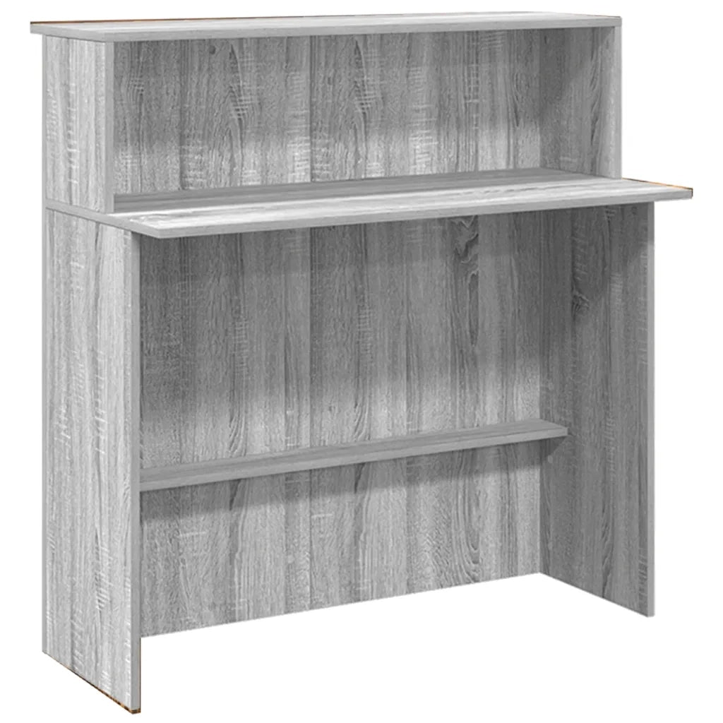 Banco Reception Grigio Sonoma 200x50x103,5 cm Legno Multistrato 3324219
