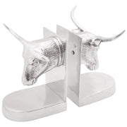 Fermalibri 2 pz Argento 21,5x15,5x20 cm Alluminio Toro