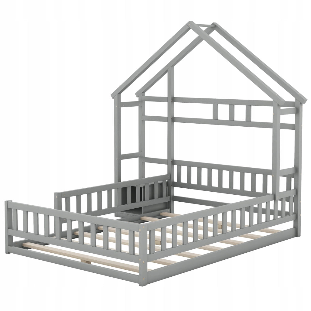 Letto singolo per bambini - Xylo - 140x200 cm - Grigio