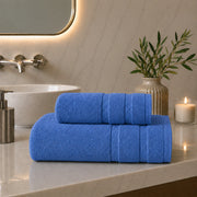 Saleneba, Telo Bagno set di 2 Asciugamano Viso 60x110 cm Asciugamano Ospite 40x60 cm, Azzurro