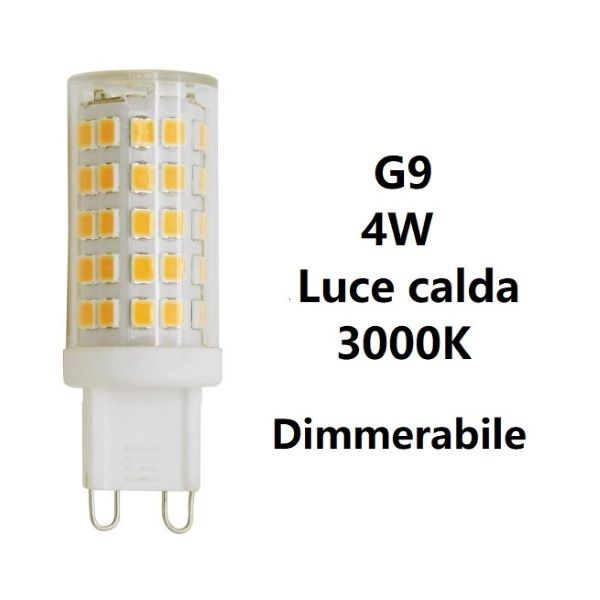G9 LAMPADINA A LED DIMMERABILE 4W LUCE CALDA 3000K 400LM BOT LIGHTING