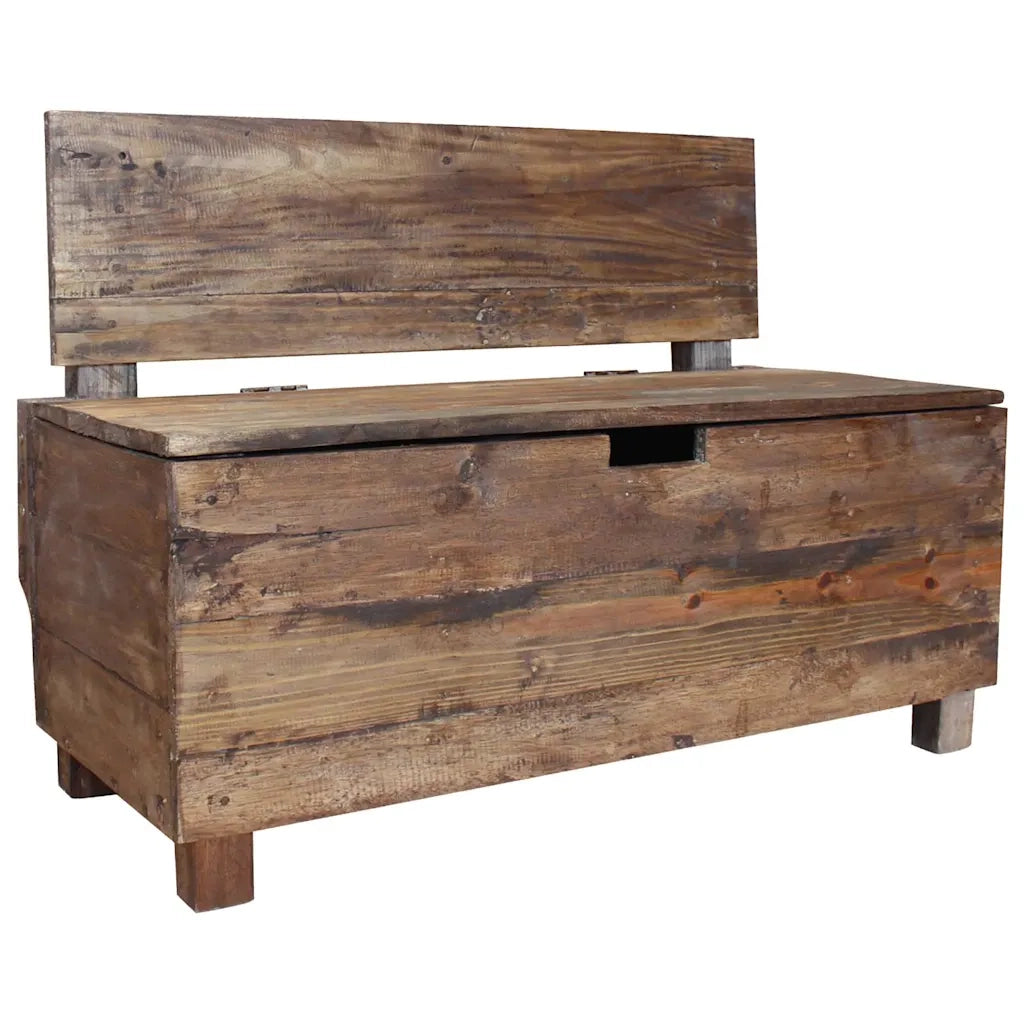 Panca in Legno Massello di Mogano 86x40x60 cm 244510
