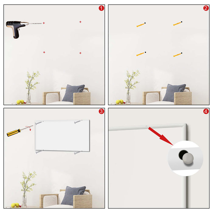 Pannello radiante a infrarossi 290W 620x520x15 mm, Pannello elettrico per riscaldamento IR