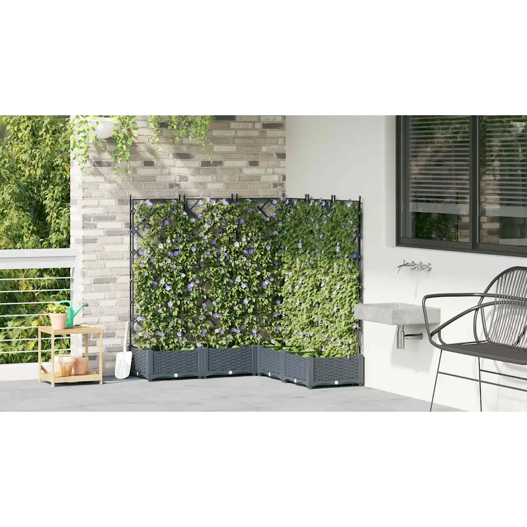 Vaso da giardino 5 pcs Grigio Chiaro 120 x 120 x 125,5 cm 42002888