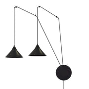 Lampada a sospensione ABRAMO in acciaio nero
