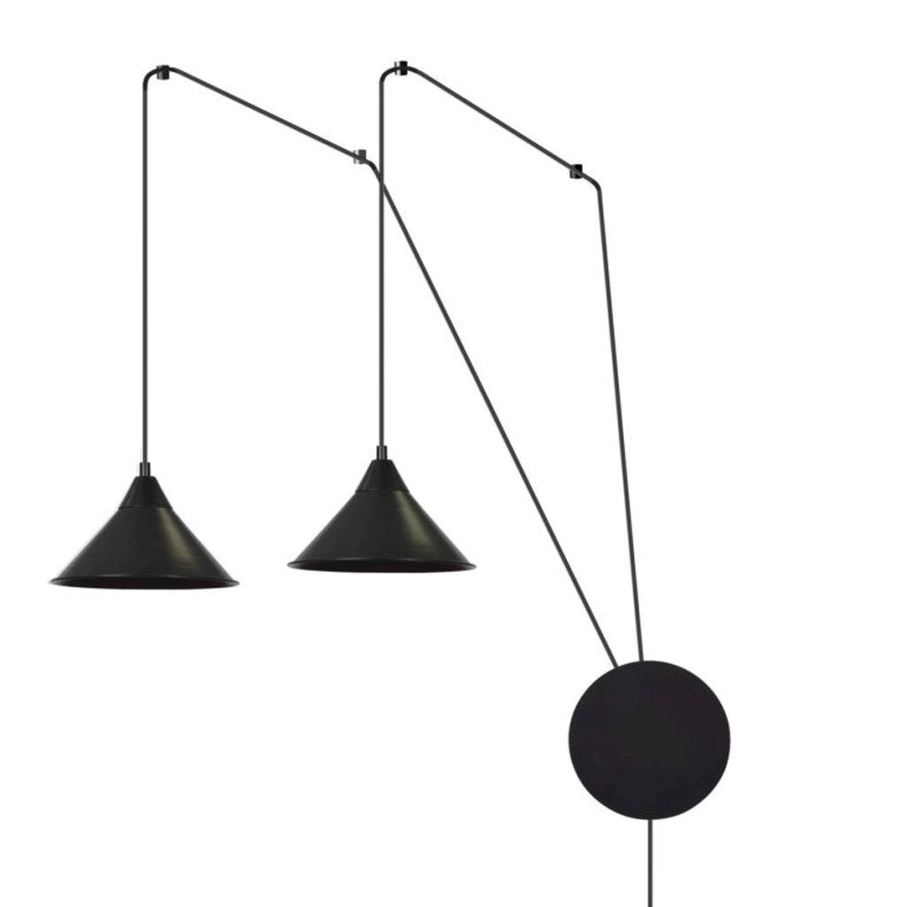 Lampada a sospensione ABRAMO in acciaio nero