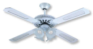 Ventilatore a Soffitto 4 Pale Legno Bianco 65W 132CM