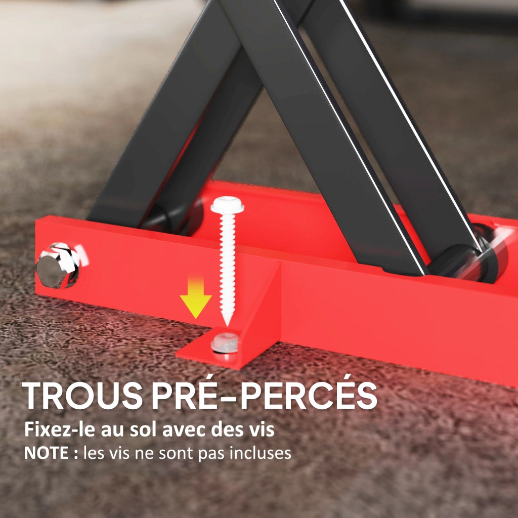Cric Moto a Forbice ¨C Zephmum ¨C Rosso, 500 kg, 45x15x9.5-40 cm