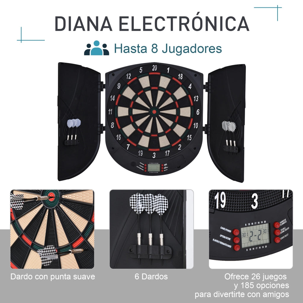Gioco Freccette Elettronico ¨C zephmum ¨C 44x4,4x50 cm Nero