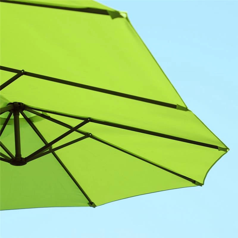 OMBRELLONE DOPPIO TETTUCCIO DA ESTERNO 460 X 270 X 240 VERDE CHIARO