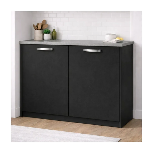 Anta per mobili in Legno nobilitato Compresa di Maniglia 72x30 Nero