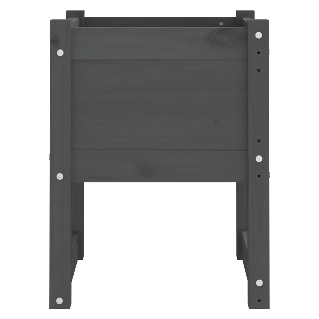 Fioriera Grigio 40x40x52,5 cm in Legno Massello di Pino 822111