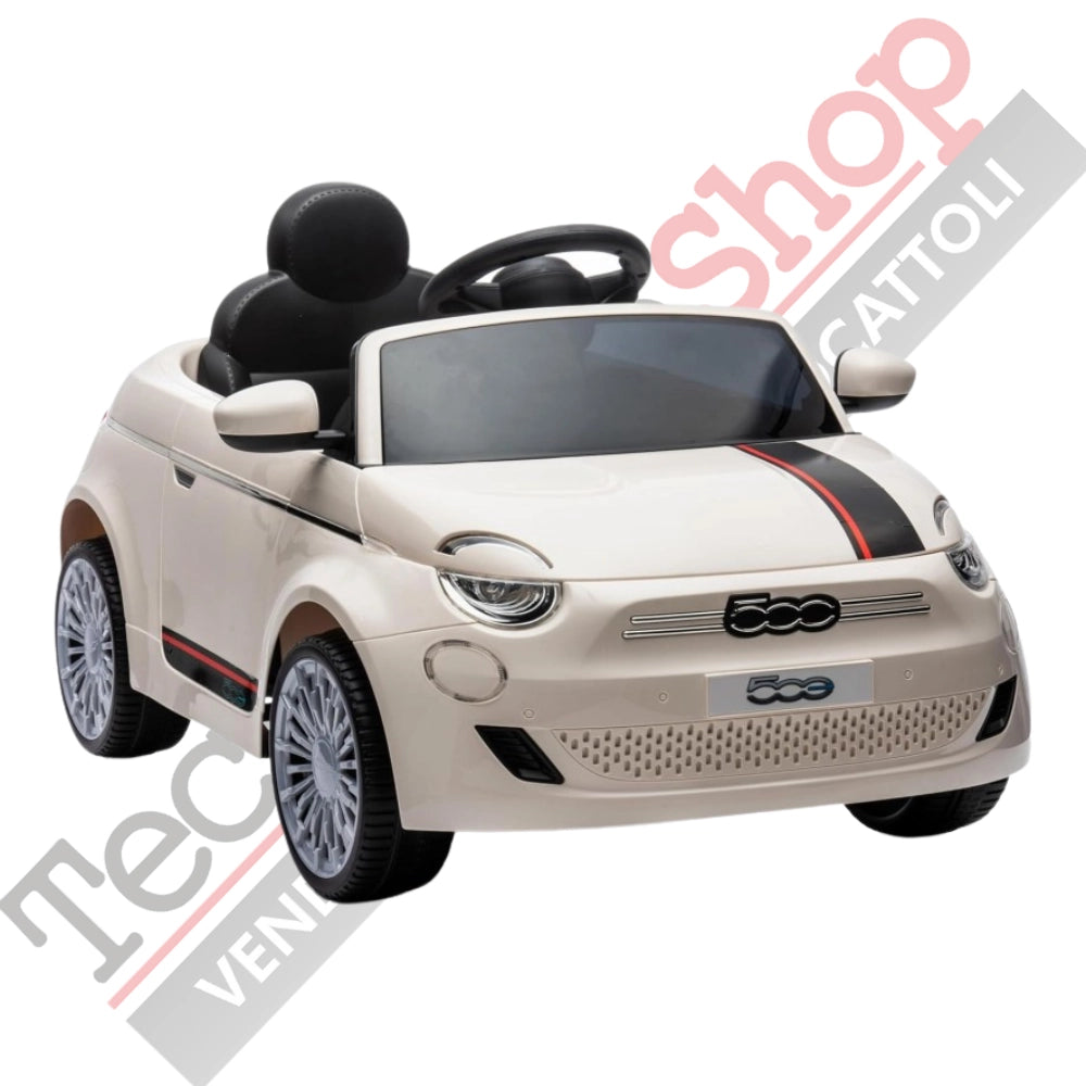 Tecnobike Shop Auto Elettrica per Bambini Fiat 500e 12V-Beige
