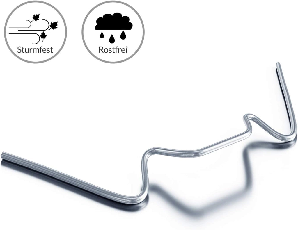Clip di Fissaggio per Serre 100 pz Graffette Acciaio inox Accessori Serra Pannelli Alveolari