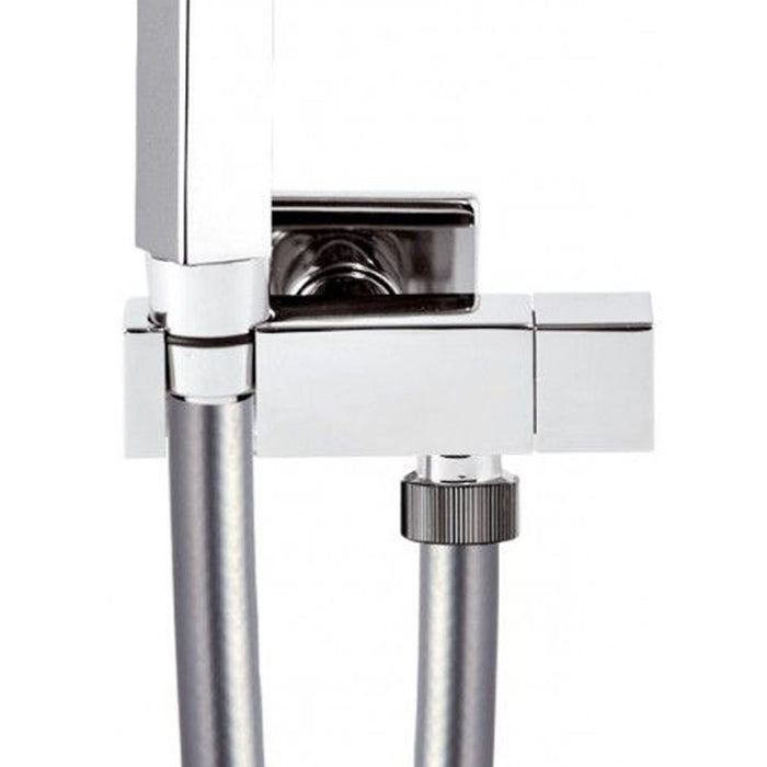 Set idroscopino composto da: idroscopino rb120 sq, flessibile 80 cm e rubinetto ad angolo sq.