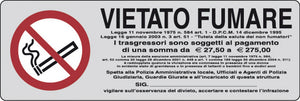 etichetta adesiva 150x50 vietato fumare cod:ferx.26344