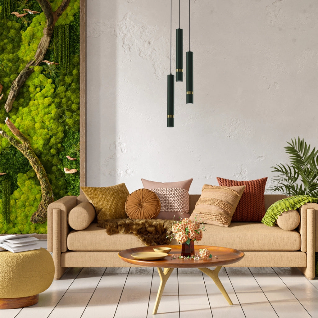 Lampadario Milagro Joker verde oro 3xGU10 regolabile