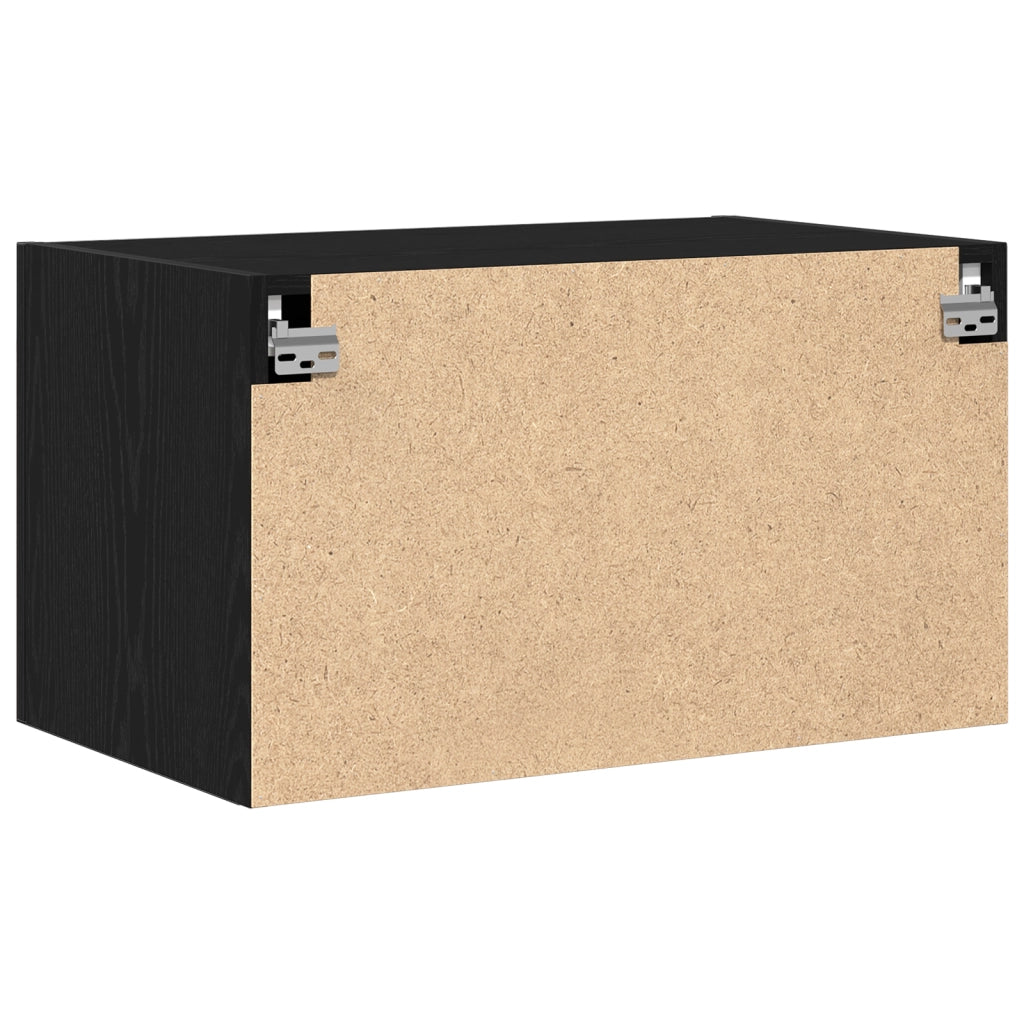 Armadio a muro  Nero Rovere 70x42,5x40 cm Legno ingegnerizzato