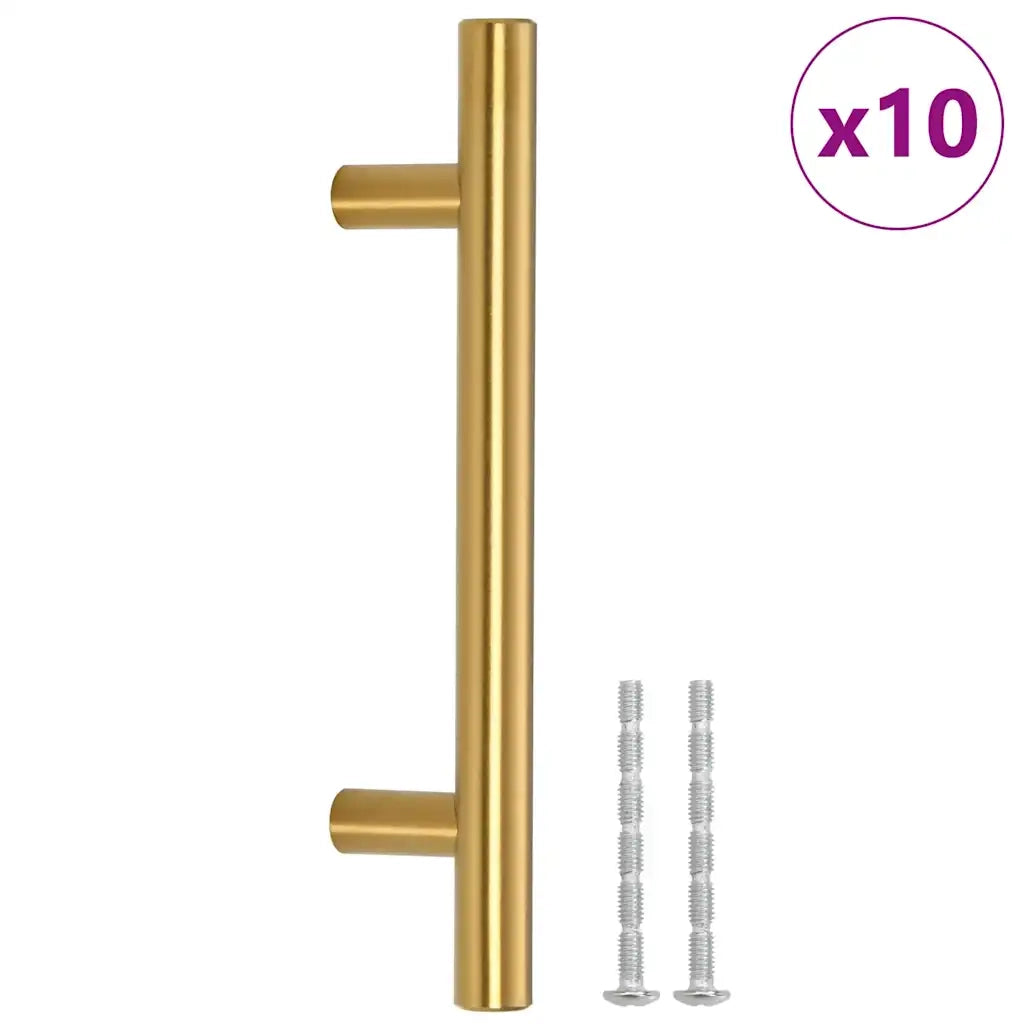 Maniglie per Mobili 10 pz Oro 96mm in Acciaio Inox CFW9036364
