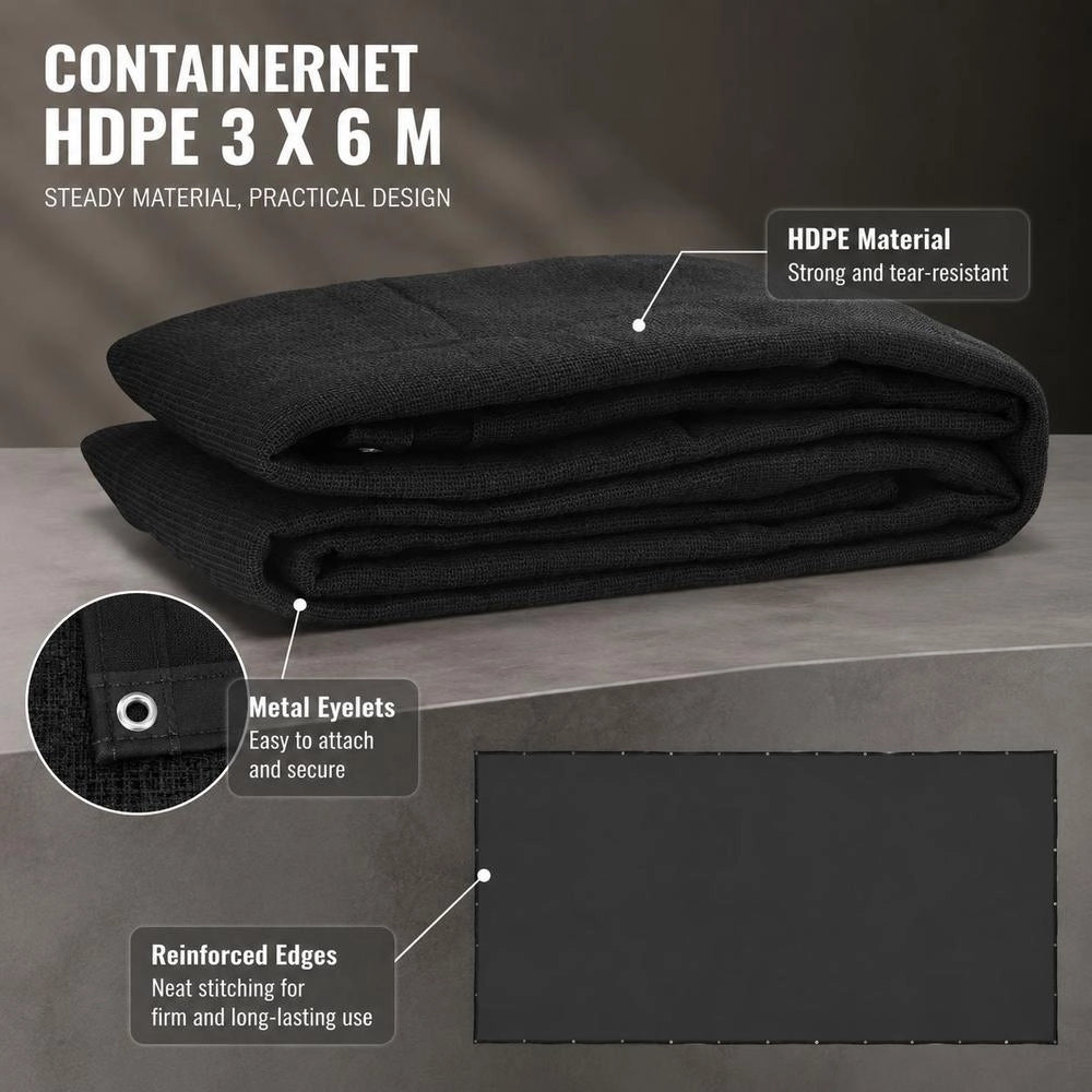 Container Net HDPE 3 X 6 M Black