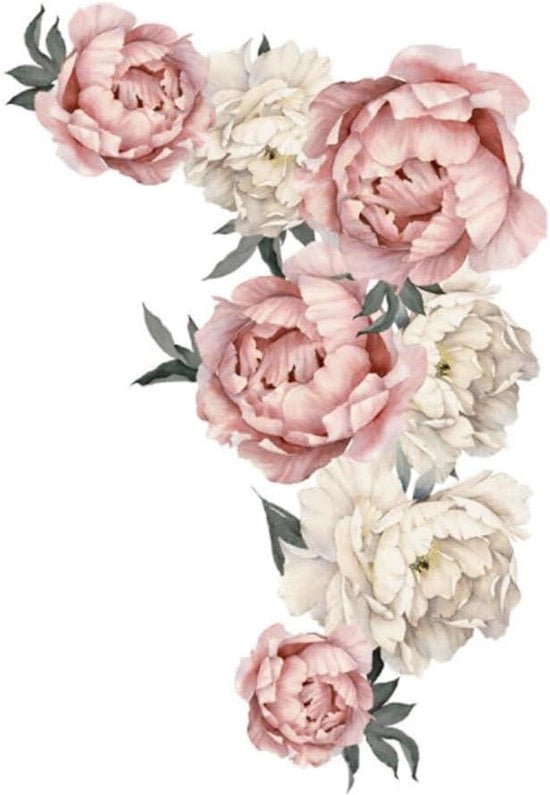 Patroni di Fiori per Stickere per Muri - Decorazione per Camera da Letto con Sticker di Sfondo per Contenitore