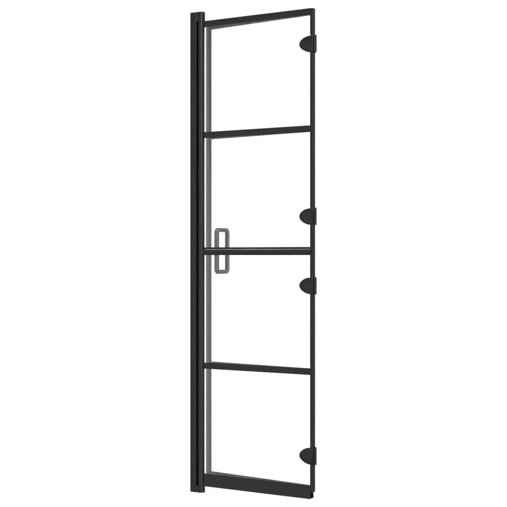 Box doccia pieghevole parete divisoria per vasca parete doccia cabina per vasca bagno casa interno ESG 80 x 140 cm nero 02_0002016