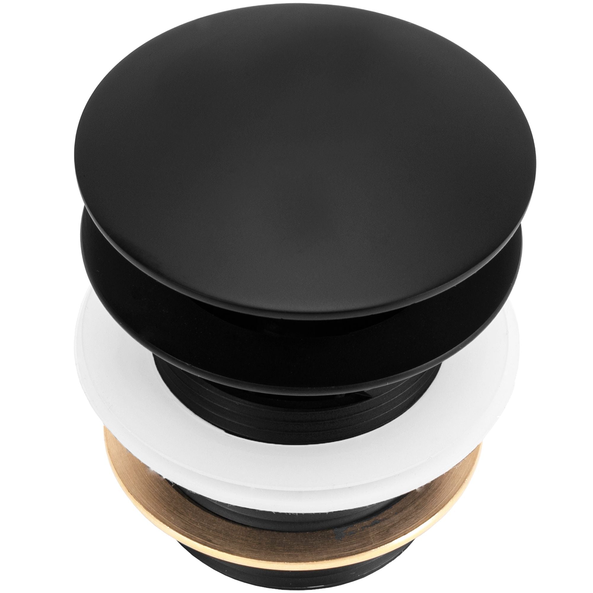 Tappo Vasca Senza Troppo Pieno Click-clack Rea Black 6cm