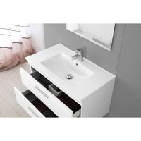 COMPOSIZIONE BAGNO CM80 2CASSETTI BIANCO LUCIDO.