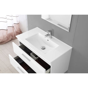 COMPOSIZIONE BAGNO CM80 2CASSETTI BIANCO LUCIDO.